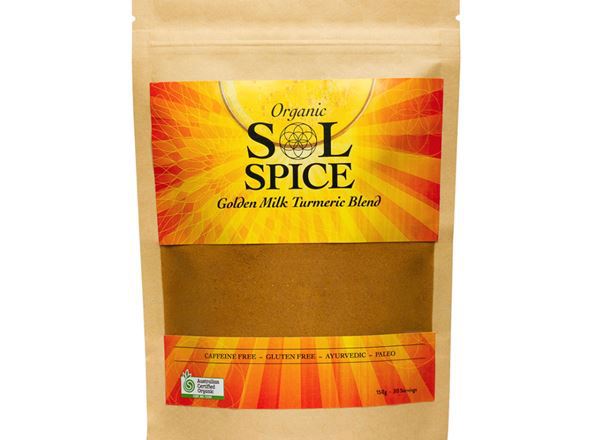 Golden Milk Blend Organic: Sol Spice - Turmeric (Ayurvedic Powder) - SOL (LIMITED - BB 05/12/2023)