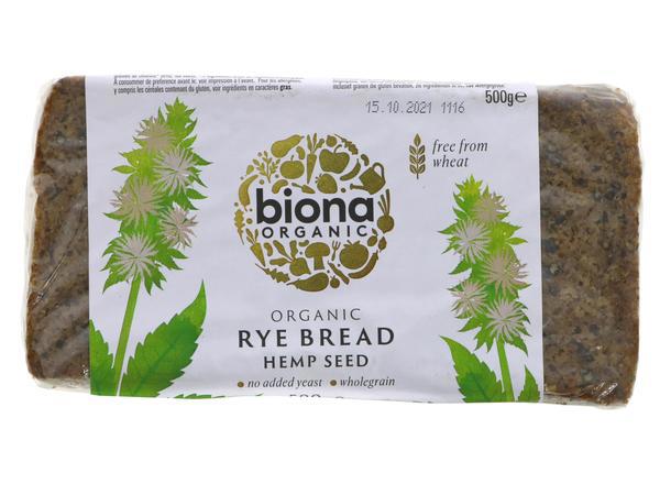 Organic Rye Bread Hemp Seed - 500G