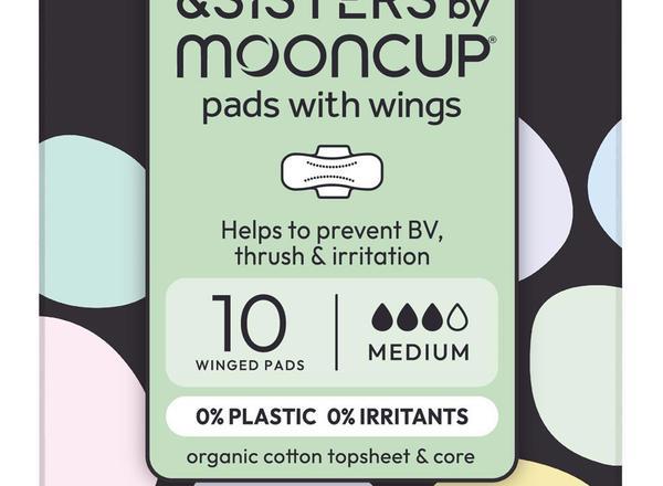 Organic Cotton Pads With Wings | Medium Absorbency | (10 pack)