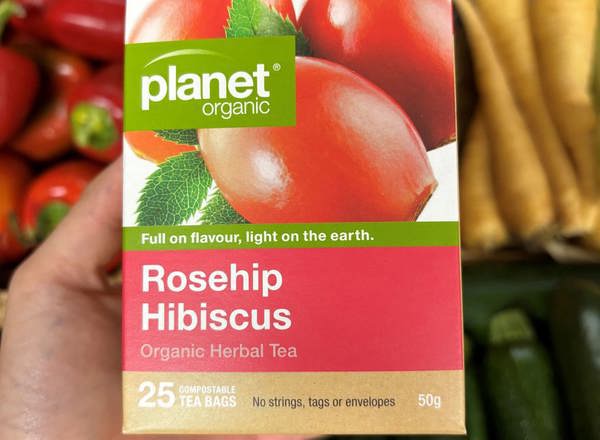 Planet Organic Tea 25 Bags Rosehip Hibiscus