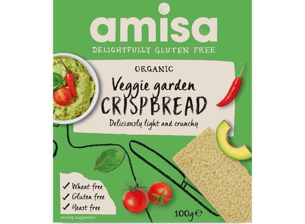 Amisa Gluten Free Veggie Garden Crispbread Organic 100g