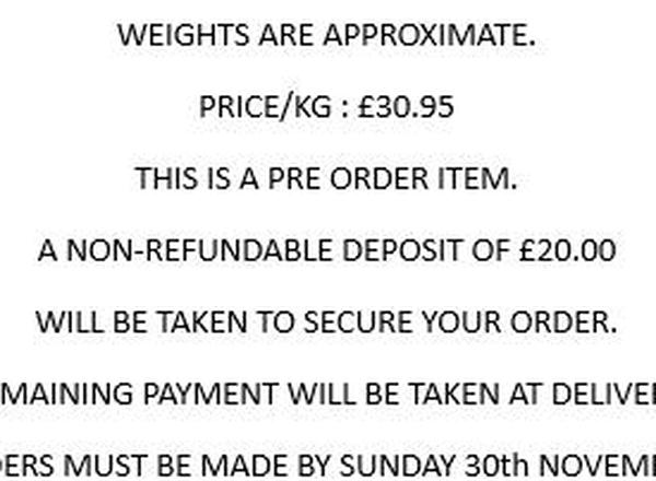 Organic Gammon Unsmoked (2kg)