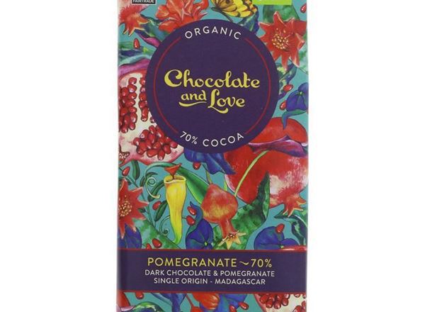Chocolate and Love Organic Pomegranate Chocolate