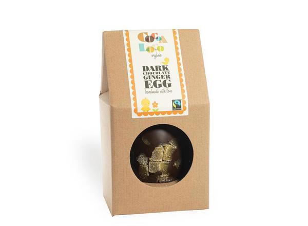 Organic Dark Chocolate & Ginger Egg Filled With Dark Buttons 225g