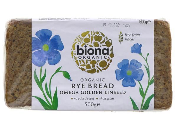Organic Rye Bread Omega Golden Linseed - 500G