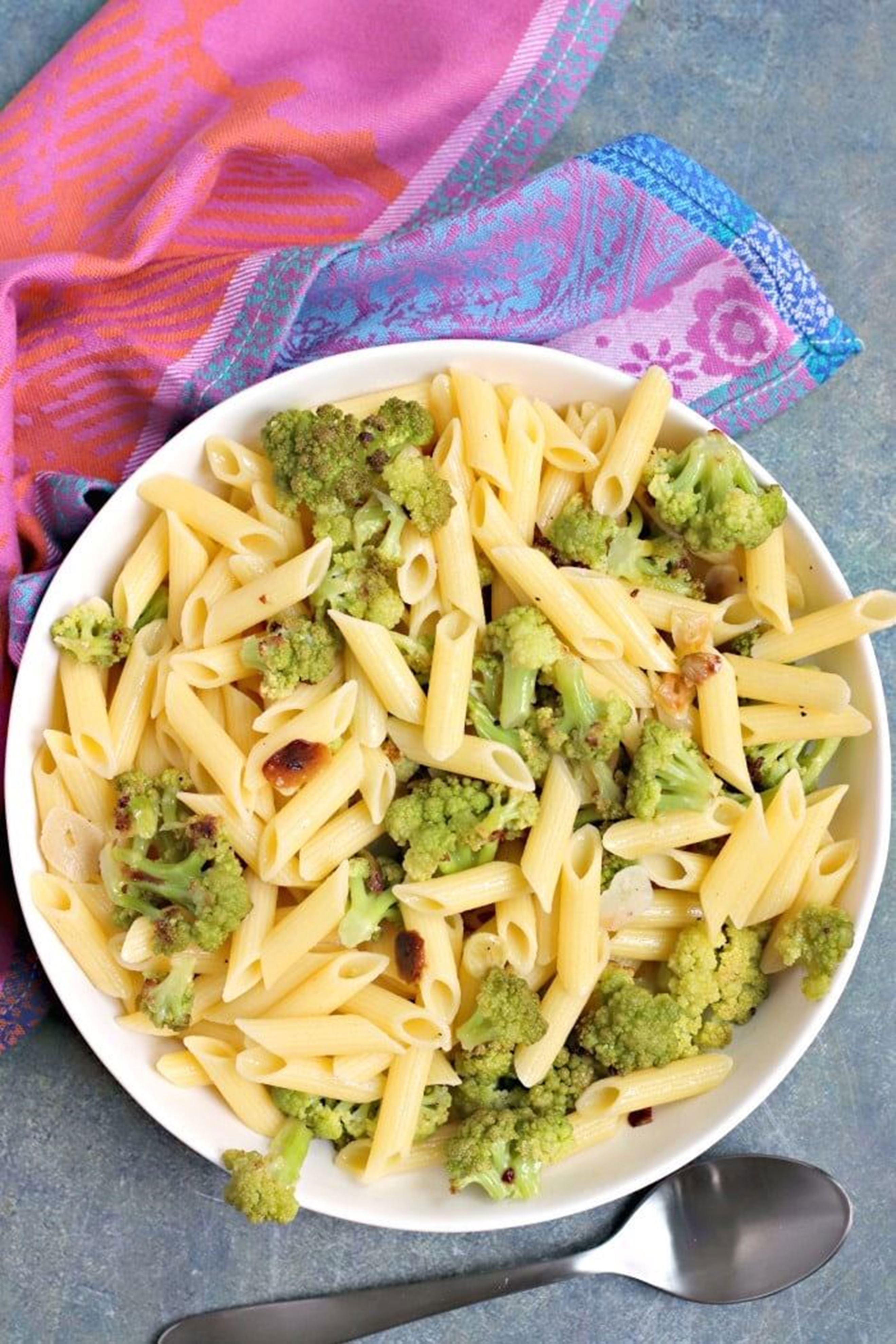 Penne Pasta with Roasted Romanesco | Recipes | Ooooby