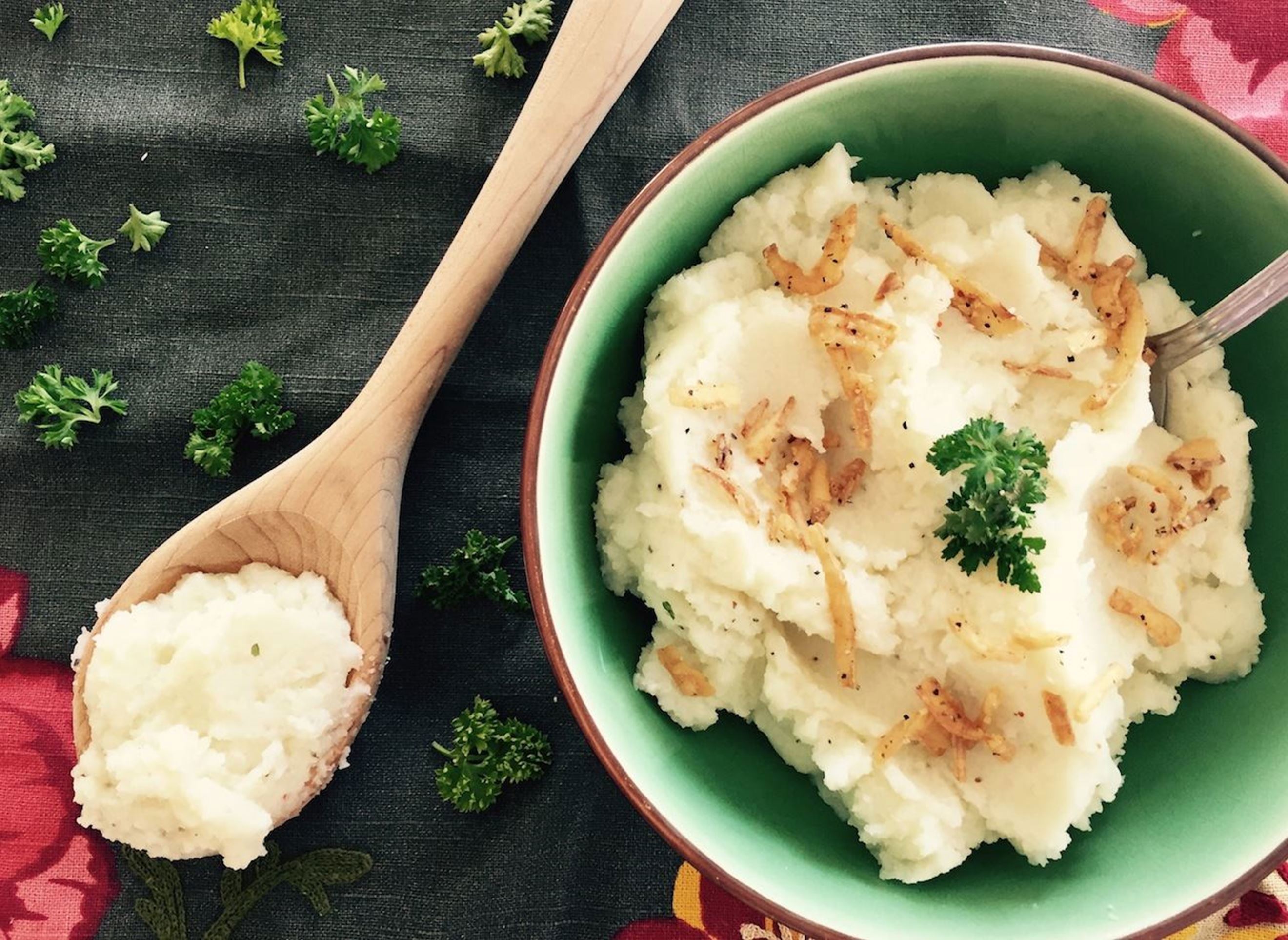 Cauliflower Mashed Potatoes with Crispy Shallots Recipes Ooooby