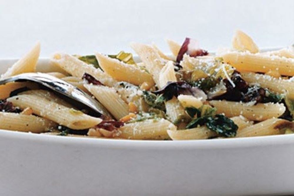 Penne With Garlicky Greens