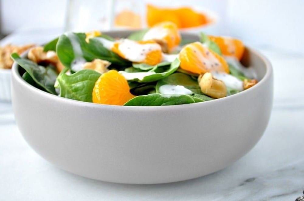 Simple Spinach & Mandarin Salad