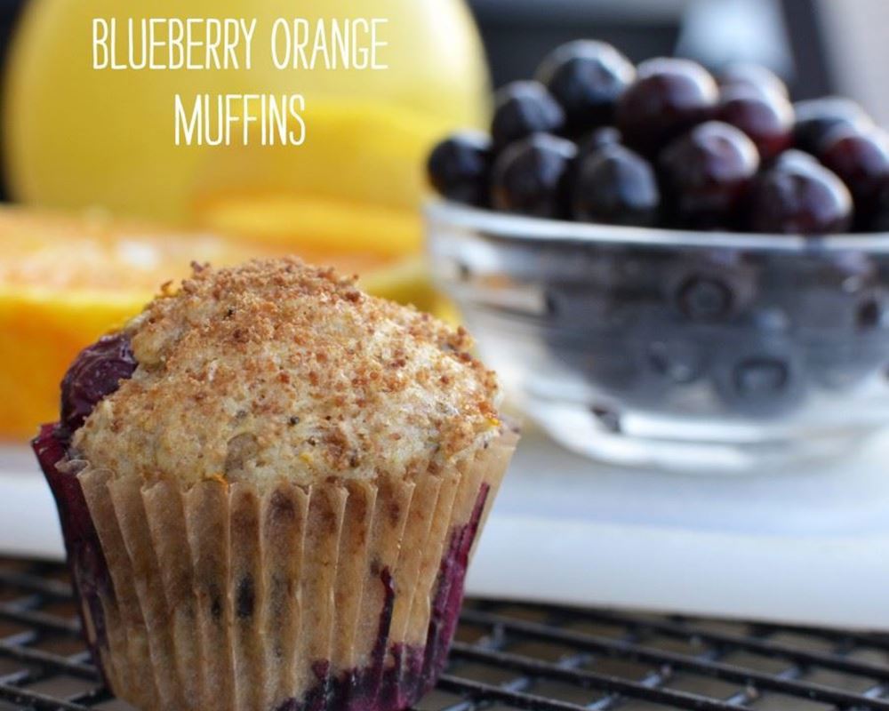 Whole Wheat Orange Blueberry Muffins