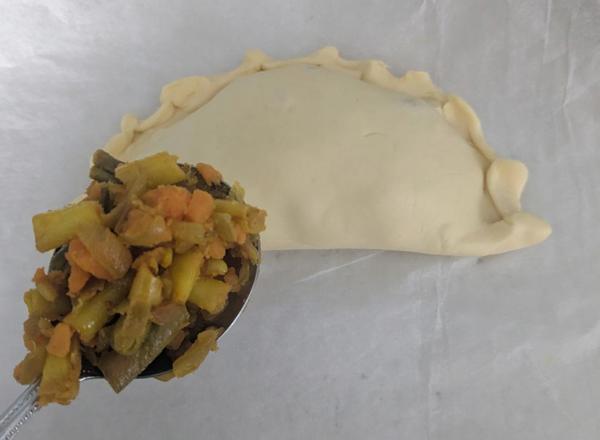 Green bean and sweet potato pasties 