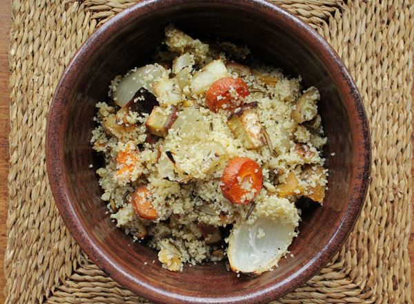 Roasted Rosemary Vegetables with Couscous