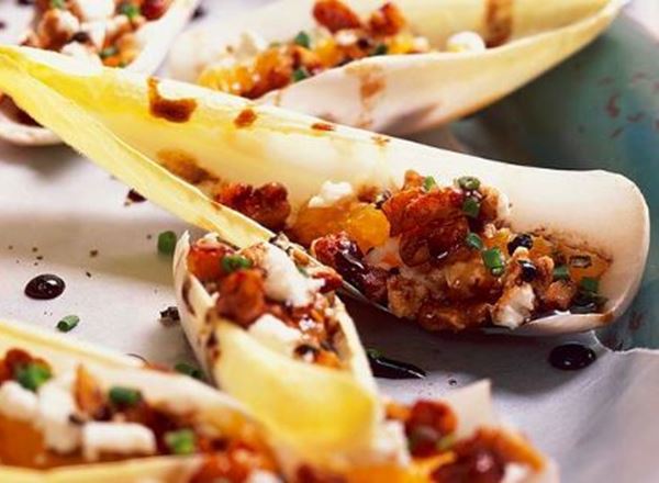 Endive Stuffed with Goat Cheese and Walnuts